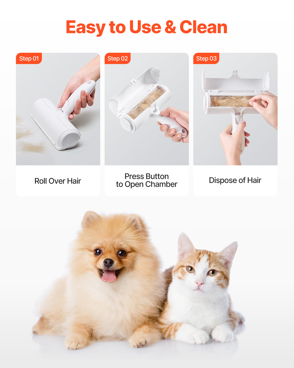 Pet Hair Remover Brush β Instantly Clean Sofa, Bed, Clothes & Car Seats