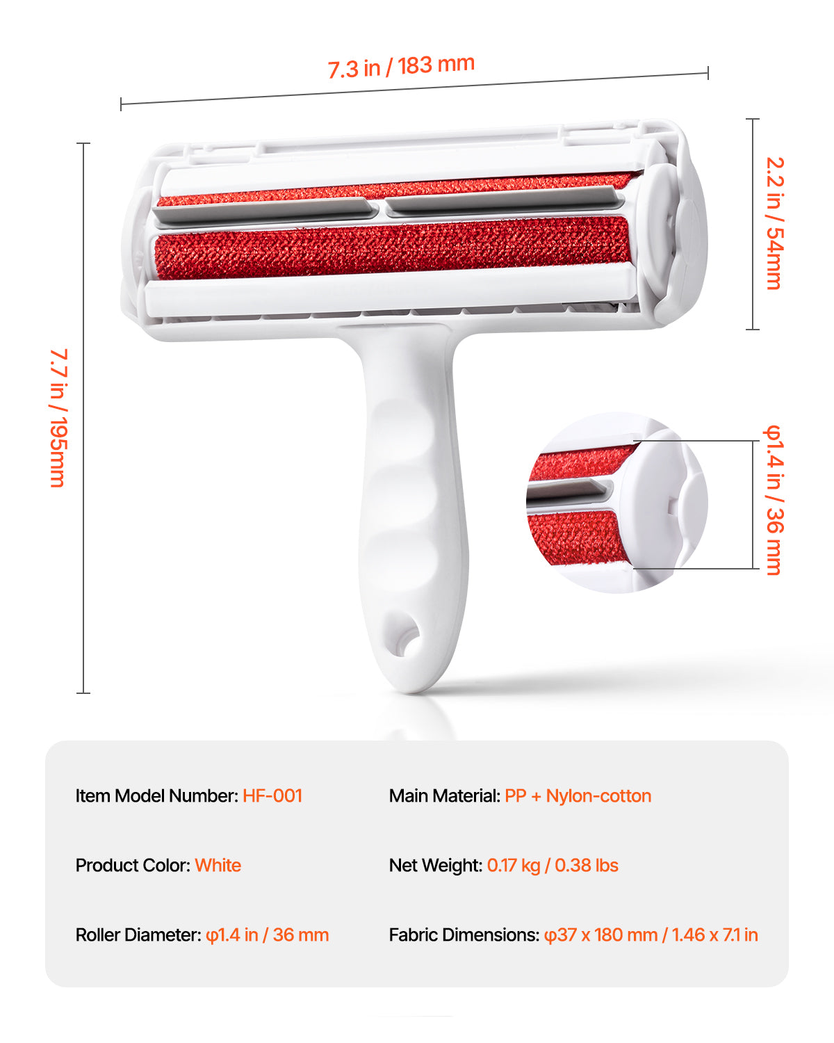 Pet Hair Remover Brush – Instantly Clean Sofa, Bed, Clothes & Car Seats